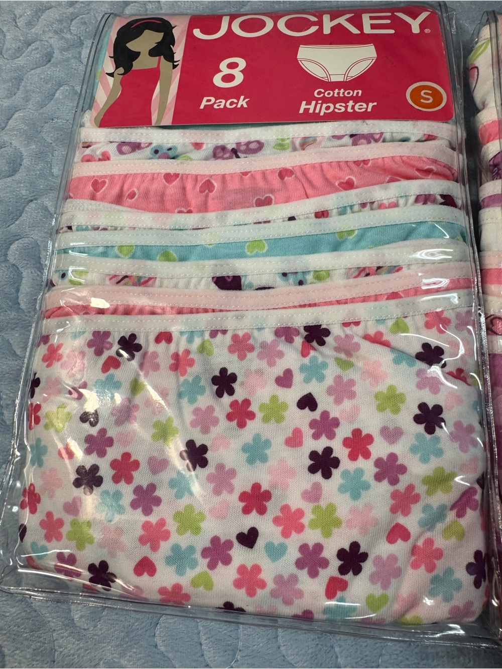 Jockey Girls' Pink and Purple Cotton Hipster 16-Pack (2 x 8) - Picture 3 of 7